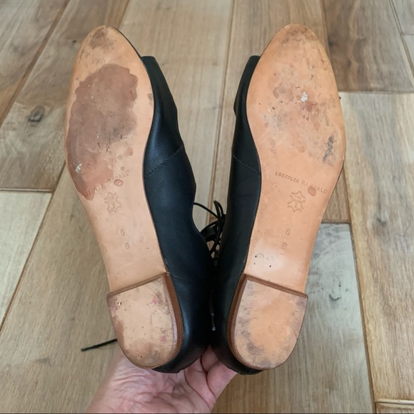 Loeffler Randall Dani Black Lace Up Flat Sandals - Picture 9 of 12